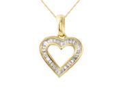 Ladies 0.52CTW Diamond 14K Yellow Gold Necklace