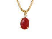 Ladies 1.82CTW Ruby And Diamond 14K Yellow Gold Necklace