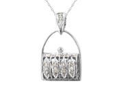 Ladies 0.25CTW Diamond 18k White Gold Necklace