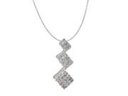 Ladies 0.3CTW Diamond 14K White Gold Necklace