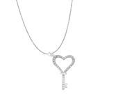 Ladies 0.15CTW Diamond 14K White Gold Necklace