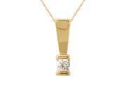 Ladies 0.1CTW Diamond 14K Yellow Gold Necklace