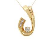 Ladies 0.25CTW Diamond 14K Yellow Gold Necklace