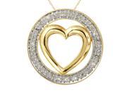 Ladies 0.2CTW Diamond 10k Yellow Gold Necklace