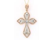 .70 CTW Natural Diamond Pendant In 14k Solid Rose Gold