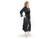 Aus Vio 100% Silk Robe M L Black