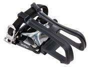 Wellgo LU 964 Platform Pedal with Toe Clip and Strap Black 9 16