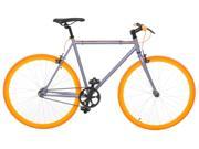Vilano Fixed Gear Bike Fixie Single Speed Road Bike 50 cm Grey Orange