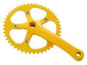 Fixed Gear Bike Cranks Crankset Alloy 1 8 46T Chainring 170mm Yellow