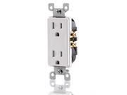 Decora Receptacle 15A White LEVITON MFG Receptacles and Switches T5325 W
