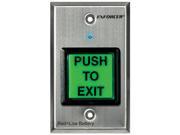 SECO LARM Enforcer Single Gang Request to Exit Plate with 2 Illuminated Green P