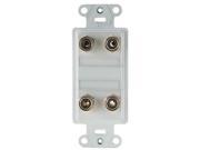OnQ F9005 WH 2 Channel Stereo Speaker Wire Connector Decora style Wall Plate Ins