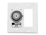 Intermatic KM2ST 2D In Wall 24 Hour 20A SPST Mechanical Timer and 2 Gang Decora