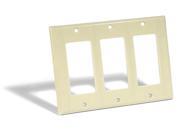 Leviton 80411 I 3 Gang Decora Style Wall Plate Ivory