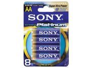 Sony Stamina Platinum AA Alkaline Batteries 8 Pack