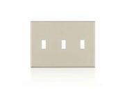 Leviton PJ3C C0T Cheetah Midsize 3 Gang Toggle Style Screwless Wallplate Light