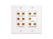 On Q Legrand 5.1 Surround Sound Home Theater Wallplate White F9004 WH