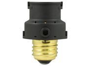 GE 18256 Indoor Light Sensing Screw In Socket Adapter 150 Watts Black