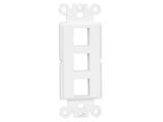 Cooper Wiring Devices 5523 5EW Decora Style Mounting Strap with 3 Ports White