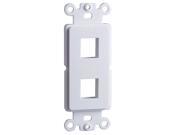 Cooper Wiring Devices 5522 5EW Decora Style Mounting Strap with 2 Ports White
