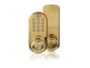 3 in 1 Keyless Entry Doorknob With RF Remote Control Touchpad Lockset Brass