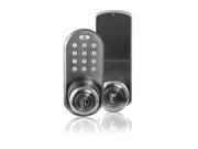 3 in 1 Keyless Entry Doorknob With RF Remote Control Touchpad Lockset Satin N