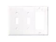 Cooper Wiring Devices 2173W 2 Gang 2 Toggle 1 Decora Style Combo Thermoset Wallp