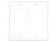 Cooper Wiring Devices 2152W 2 Gang Decora Style Thermoset Wallplate White