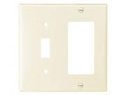 Cooper Wiring Devices 2153LA 2 Gang Toggle Decora Style Combo Thermoset Wallplat