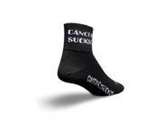 SockGuy Classic 3in Cancer Sucks Black Cycling Running Socks L XL