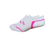 DeFeet D Evo Tabby Cycling Running Socks DEVT White Pink M