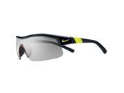 Nike Show X1 Sunglasses EV0617 Black Volt Grey w Silver Flash Outdoor Lens