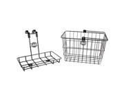 Wald Small Multi Fit 3133 Front Handlebar Bicycle Basket w Rack Combo Black