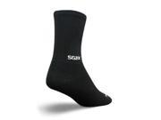 SockGuy SGX 6in Black Performance Cycling Running Socks Black L Xl