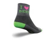 SockGuy Classic 3in Heart Beer Cycling Running Socks Heart Beer L XL