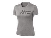 Asics 2014 15 Women s Streaked Tech Tee WR2146 Heather Grey Silver L