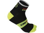 Castelli 2016 Rosso Corsa 6 Cycling Sock black yellow fluo R7072 321 S M