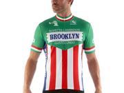 Giordana 2014 Men s Brooklyn Italia Team Short Sleeve Cycling Jersey Red Green GI SSJY TEAM BRIT 2XL