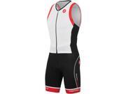 Castelli 2015 Men s Free Sanremo Sleeveless Triathlon Suit T14107 White Black Red 2XL