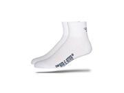 DeFeet AirEator 2.5in D Logo White Cycling Running Socks AIRDLW XL