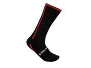 Castelli 2016 17 Venti 20cm Winter Cycling Sock R13537 black red S M