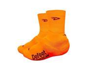 DeFeet Slipstream 4in D Logo Hi Vis Orange Cycling Shoe Covers Hi Vis Orange S M