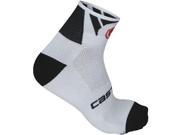 Castelli 2011 Griffa 6 Cycling Sock R11053 White S M