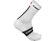Castelli 2017 Free 9 Cycling Sock R13040 white black red L XL
