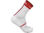 Castelli 2017 Free 9 Cycling Sock R13040 white red L XL