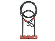 Abus Ultimate 420 STD Bicycle U Lock Cable Combo 9inch x 14mm U lock 10mm Cable Black Red