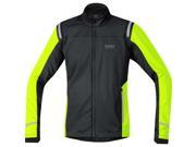 Gore Bike Wear 2014 15 Men s Mythos 2.0 Windstopper Soft Shell Running Jacket JWSMYM Black Neon Yellow M