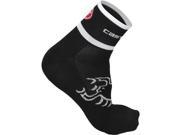 Castelli 2015 Logo 6 Cycling Sock R13043 black white 2XL