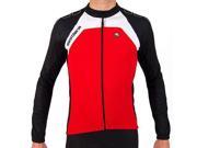 Giordana 2015 16 Men s Silverline Long Sleeve Cycling Jersey GI W3 LSJY SILV Red w Black and White accents M
