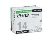 EVO Bicycle Tube 14 x 1.75 2.125 32mm Schrader Valve 14 x 1.75 2.125 32mm Schrader Valve